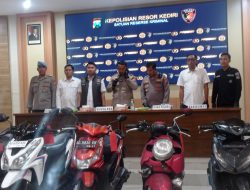 21 Hari, Polres Kediri Ungkap 5 Kasus Curanmor, 6 Motor Diamankan