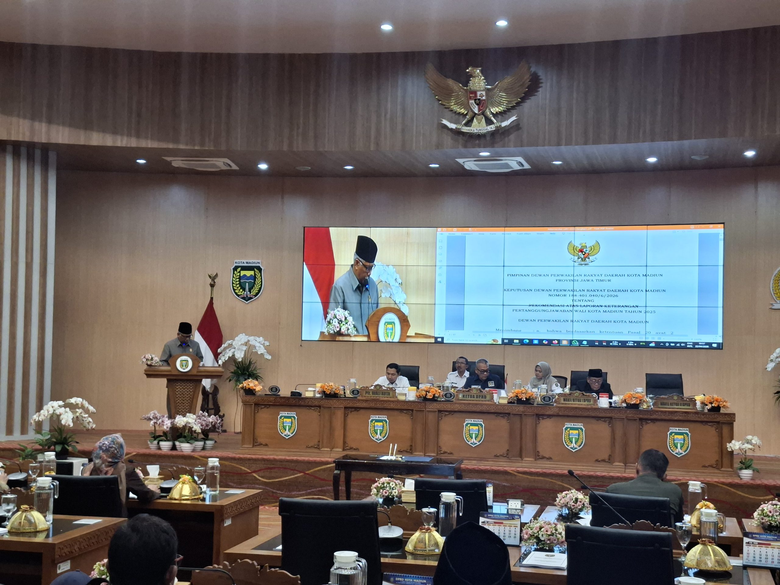 DPRD Kota Madiun Soroti Kinerja OPD dalam Paripurna LKPJ 2025