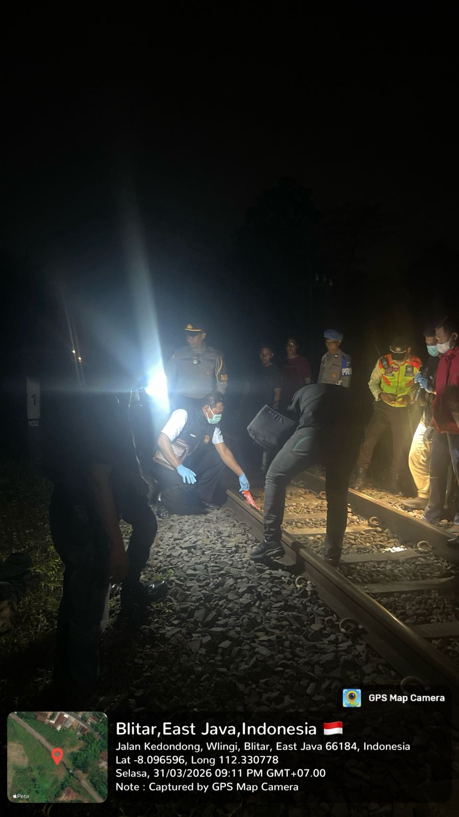 Pria Asal Klemunan Tewas di Rel KA Wlingi, Diduga Sengaja Tiduran di Jalur Kereta
