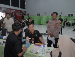 Ratusan Personel Polres Blitar Ikuti Pemeriksaan Kesehatan, Tekanan Darah Jadi Sorotan