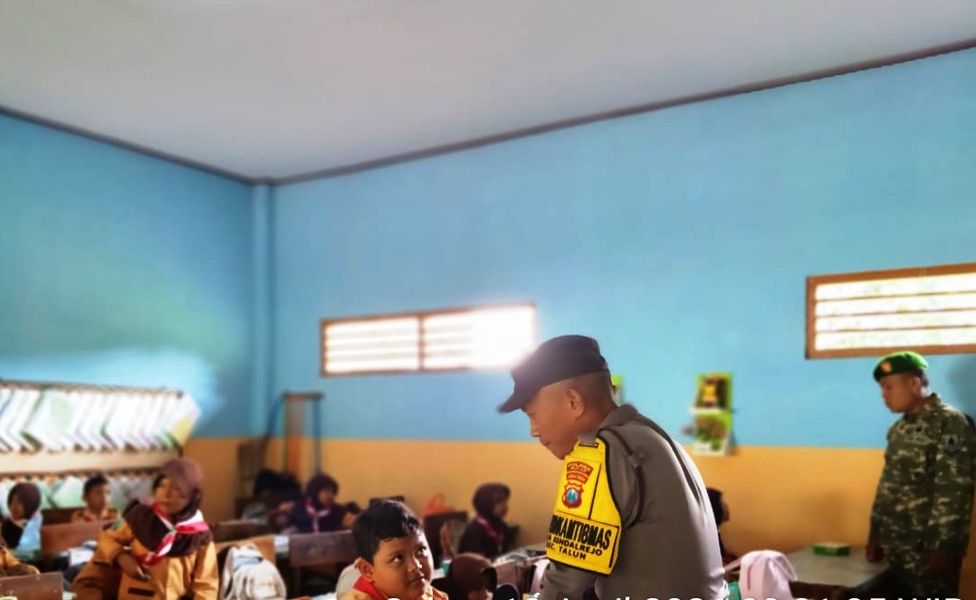 Cegah Perundungan, Polsek Talun Gelar Sosialisasi ke Pelajar Sekolah Dasar