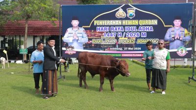 Sebanyak 39 Hewan Kurban dari Polres Jombang Disalurkan ke Ponpes dan Panti Asuhan