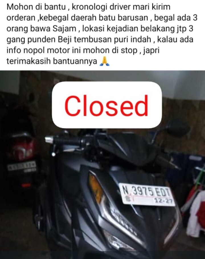 Kenalan Lewat Telegram Berujung Motor Raib, Korban Sempat Rekayasa Cerita Jadi Korban Begal Ojol