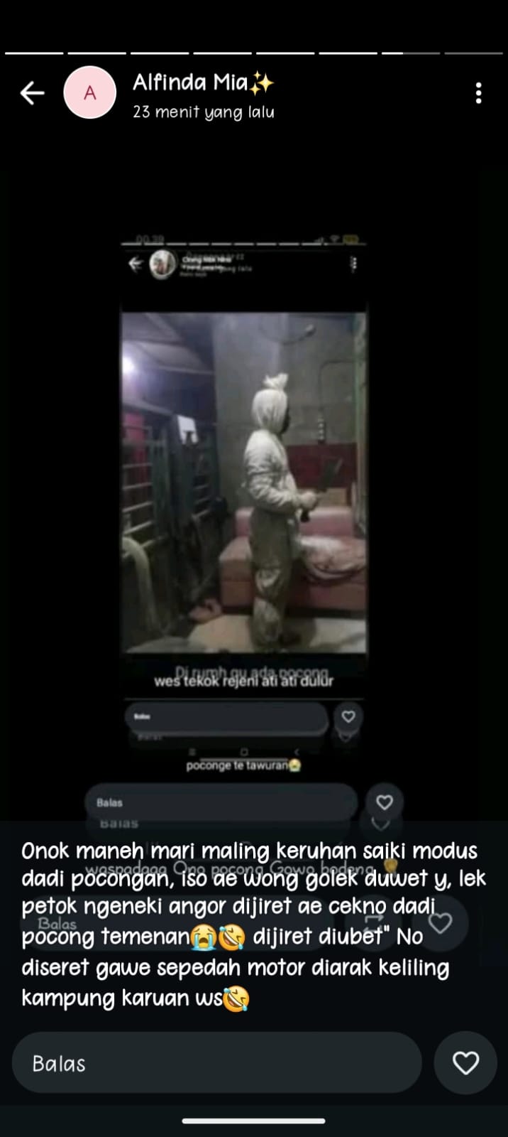 Polisi Pastikan Isu ‘Pocong Begal’ di Malang Tidak Benar, Warga Diminta Waspada Hoaks