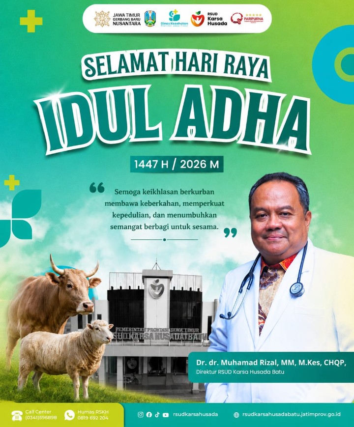 Direktur RSUD Karsa Husada Batu Bagikan 1 Sapi dan 3 Kambing di Momentum Iduladha