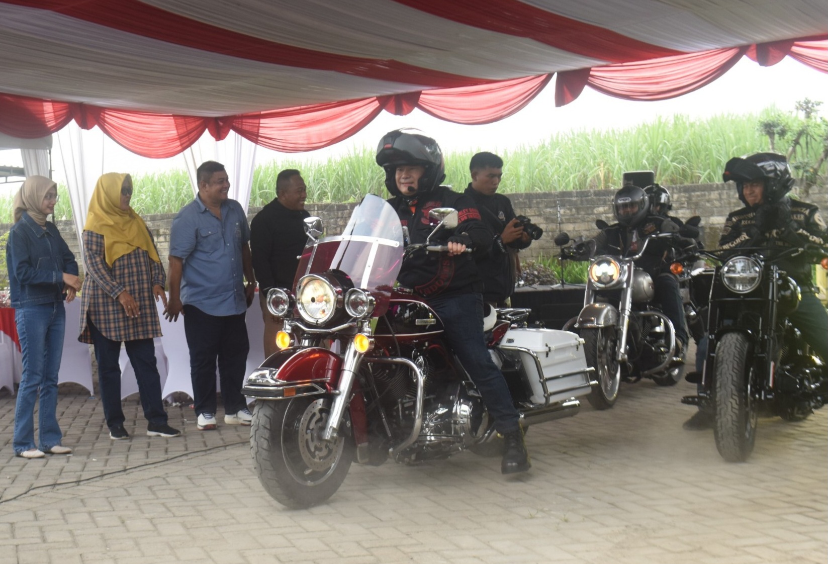 Mbak Wali Sambut Touring HDCI Mojokerto Raya dan Kediri Raya di Kota Kediri