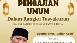 Pengajian Umum Bersama KH Imam Thohari Meriahkan Tasyakuran RA dan MI Fathul Huda di Wates Kediri