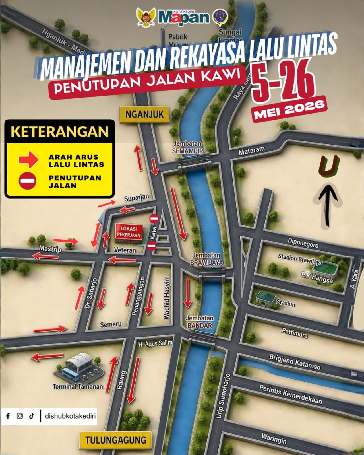 Proyek Tol, Jalan Kawi Ditutup Total 3 Pekan, Dishub Siapkan Rekayasa Lalu Lintas