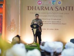 Hadiri Dharma Santi, Mas Dhito Ajak Warga Jaga Toleransi