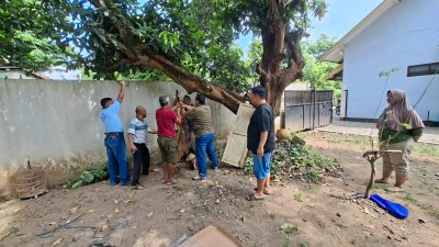 Tebar Spirit Berbagi di Momen Iduladha, PWI Nganjuk Sembelih Dua Kambing Kurban