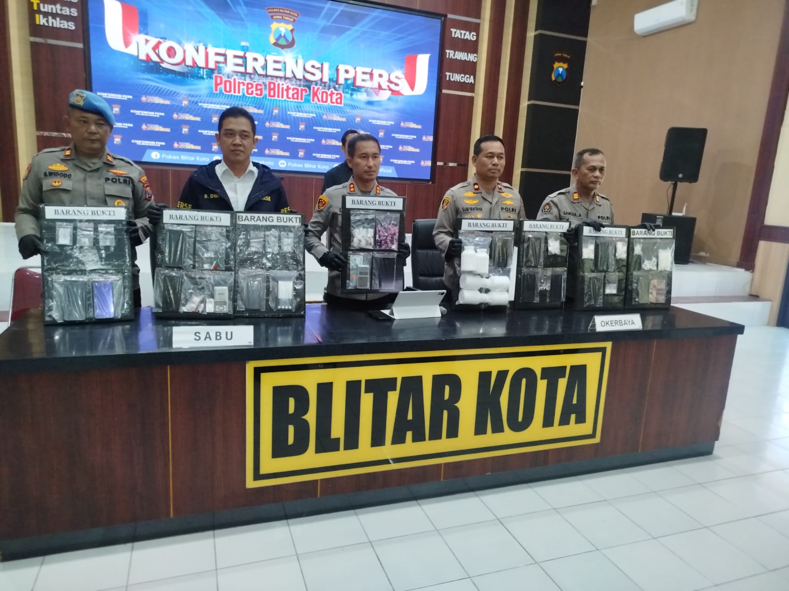 Polres Blitar Kota Ringkus 19 Tersangka Kasus Narkoba Selama April 2026
