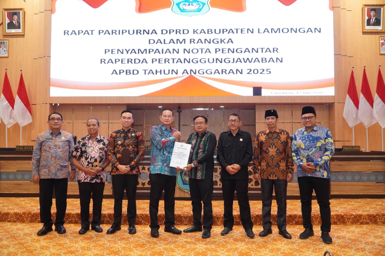 DPRD Lamongan Gelar Paripurna Pertanggungjawaban APBD 2025, Kinerja Fiskal Daerah Dinilai Positif