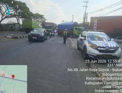 Antisipasi Antrean Bio Solar, Satlantas Polres Lamongan Siagakan Personel di Sejumlah SPBU
