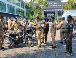 Tingkatkan Disiplin Aset, Bapenda Lamongan Gelar Apel Kendaraan Dinas di Setda