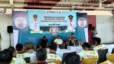 Satpol PP Kota Kediri Tingkatkan Kapasitas Personel, Gandeng Brimob dan Bea Cukai