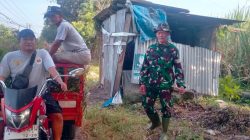 Bersihkan Bantaran Sungai, Koramil 0809/02 Pesantren Gelar Karya Bakti Cegah Banjir