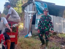 Bersihkan Bantaran Sungai, Koramil 0809/02 Pesantren Gelar Karya Bakti Cegah Banjir