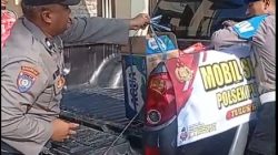 Mobil Senyum Polsek Plemahan Bagikan 150 Paket Bingkisan untuk Warga Desa Bogo