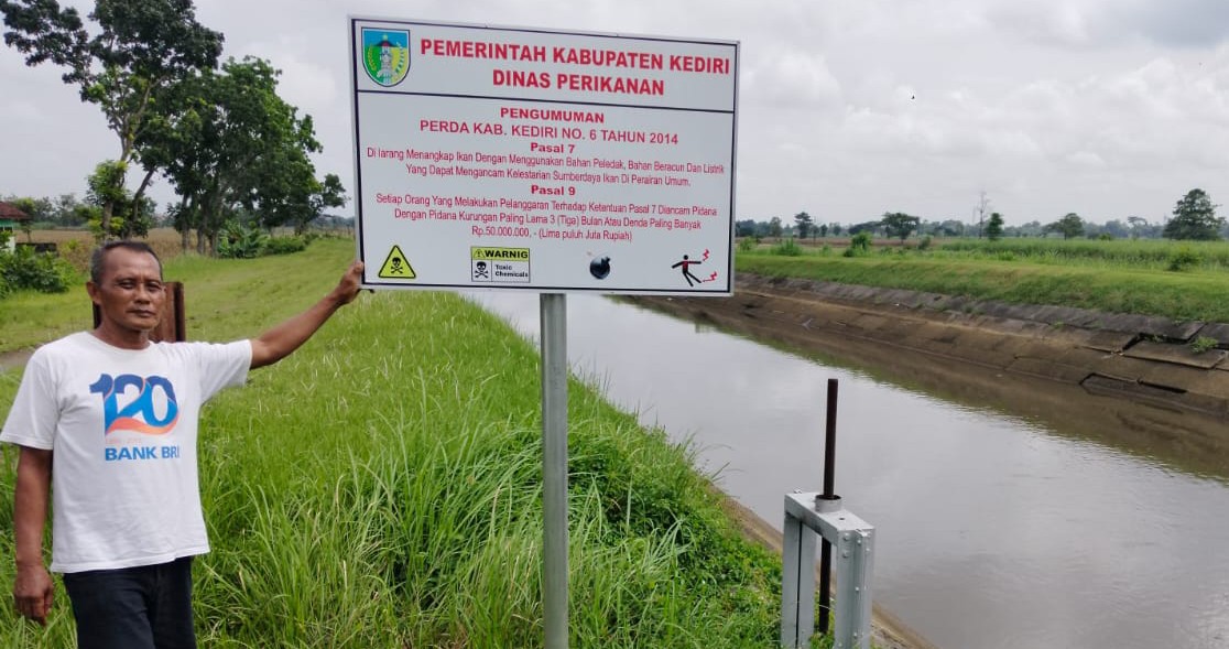Dinas Perikanan Kabupaten Kediri Gencarkan Sosialisasi Larangan Setrum dan Bom Ikan