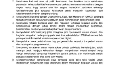 Pemkab Kediri Terbitkan SE untuk Pengelola Wisata, Tekankan Aspek Keamanan Selama Libur Sekolah