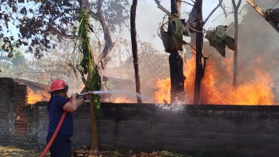 Gudang Mebel di Ponorogo Hangus Terbakar, Petugas Damkar Sempat Kesulitan Padamkan Api