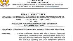 Pengurus Baru KONI Kota Blitar Periode 2026–2030 Mulai Disusun, Menunggu Pengukuhan Resmi