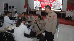 Meriahkan HUT Bhayangkara ke-80, Polres Blitar Gelar Pemeriksaan Kesehatan Personel