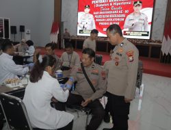 Meriahkan HUT Bhayangkara ke-80, Polres Blitar Gelar Pemeriksaan Kesehatan Personel