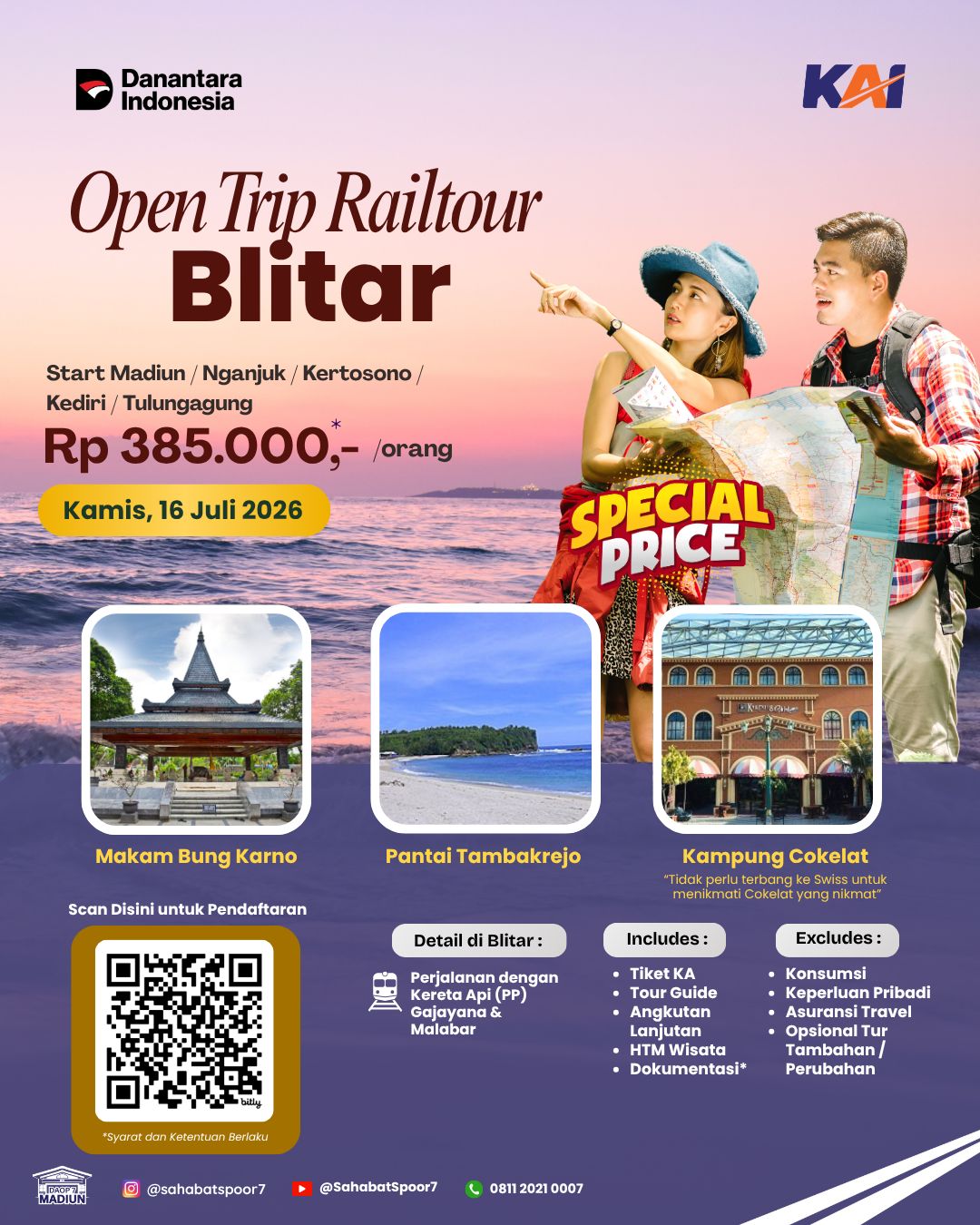 KAI Buka Open Trip Rail Tour Jawa Timur ke Blitar, Tawarkan Wisata Edukasi dan Sejarah