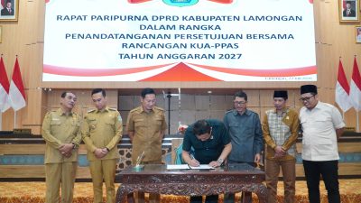 DPRD dan Pemkab Lamongan Sepakati KUA-PPAS 2027, Anggaran Difokuskan untuk Pembangunan dan Pelayanan Publik