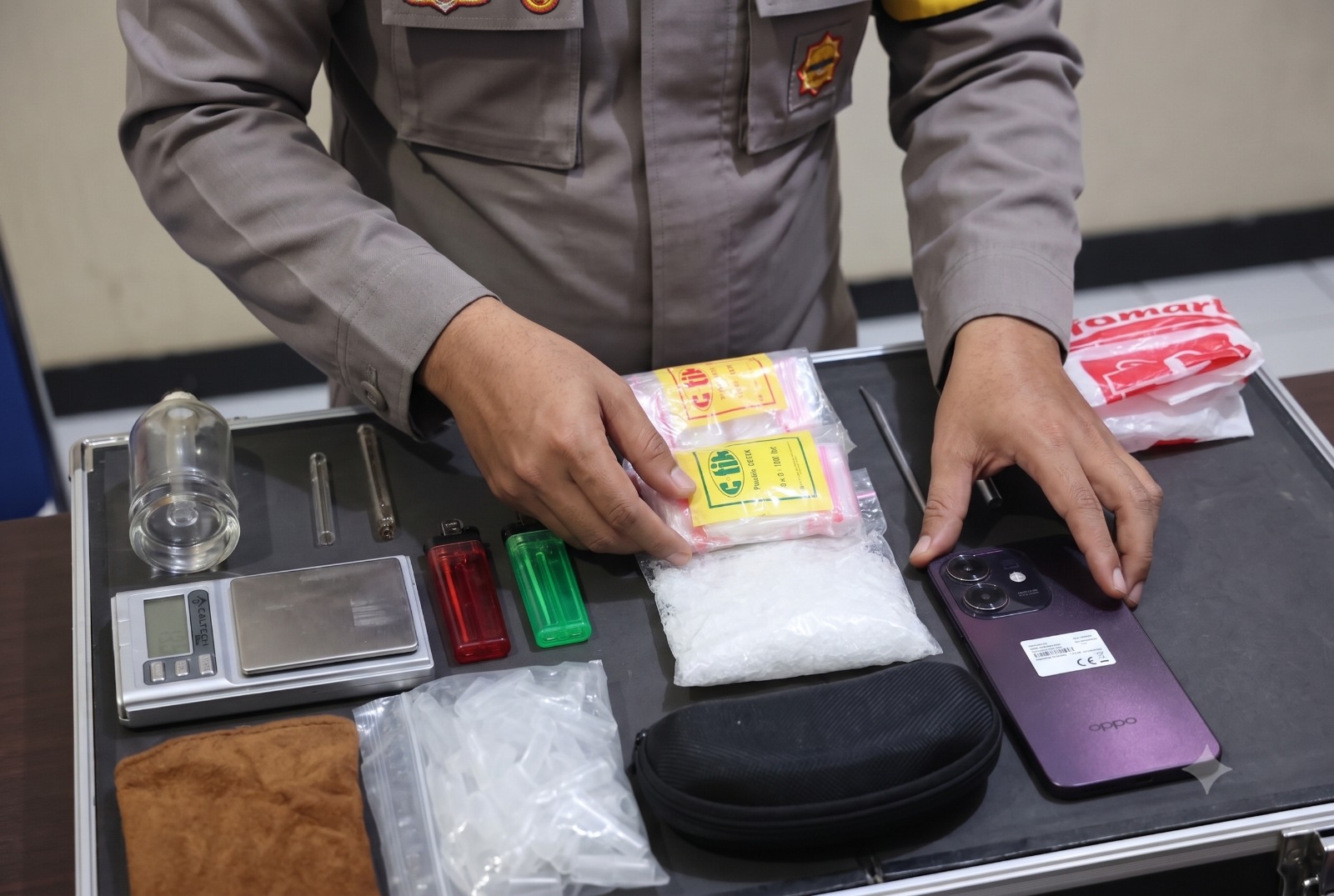 Dua Warga Singosari Ditangkap, Polres Malang Sita Sabu Seberat 85 Gram