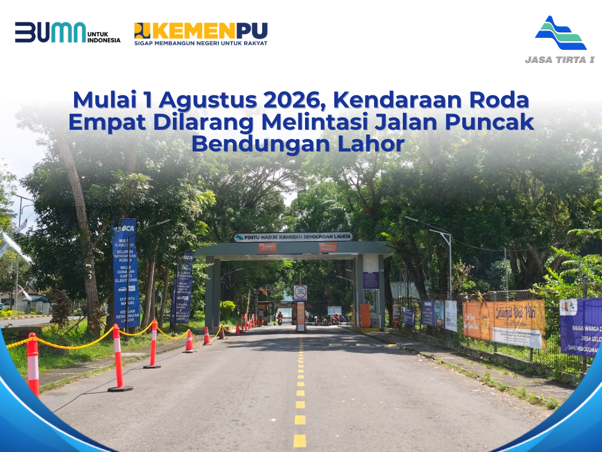 Mulai 1 Agustus 2026, Mobil Dilarang Melintas di Puncak Bendungan Lahor