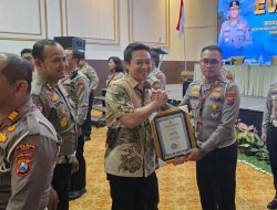 Satlantas Polres Kediri Raih Penghargaan Polda Jatim sebagai Penginput Data E-Turjawali Teraktif