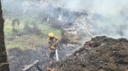 Sepah Tebu di PG Ngadirejo Terbakar, Damkar Kabupaten Kediri Berhasil Padamkan Api dalam 1,5 Jam