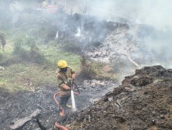 Sepah Tebu di PG Ngadirejo Terbakar, Damkar Kabupaten Kediri Berhasil Padamkan Api dalam 1,5 Jam