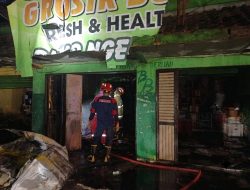 Diduga Akibat Korsleting Listrik, Lima Kios di Pasar Ngemplak Tulungagung Terbakar