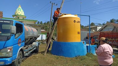 Ratusan KK di Blitar Selatan Mulai Kesulitan Air Bersih, BPBD Lakukan Droping Air
