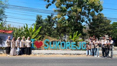 Tutup KKN di Desa Sukorejo Lamongan, Mahasiswa UNISLA Sulap Limbah Plastik Jadi Ikon “I ❤️ SUKOREJO”