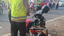 Adu Banteng Dua Motor di Sukodadi Lamongan, Ibu Rumah Tangga Meninggal di Lokasi