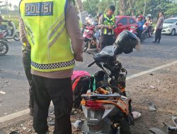 Adu Banteng Dua Motor di Sukodadi Lamongan, Ibu Rumah Tangga Meninggal di Lokasi