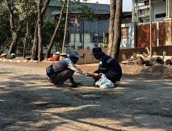 Atasi Tanah Rawan Amblas di Jalan Veteran, Pemkab Lamongan Pasang Tiang Pancang