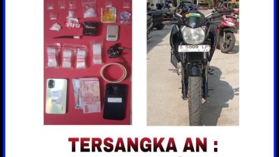 Pasangan Suami Istri Nikah Siri Ditangkap Satresnarkoba Polres Lamongan, Sabu 7,8 Gram Disita