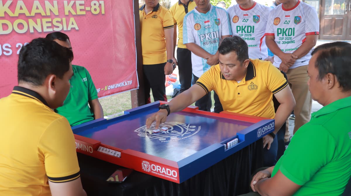 Polres Jombang Gelar Turnamen Domino Forkopimda Cup 2026, ORADO Juara, PWI Runner-up