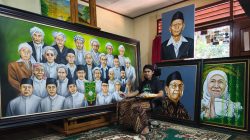 Sebanyak 25 Kiai Pendiri NU Diabadikan dalam Lukisan, Karya Raksasa J. Hasanto Siap Ramaikan Muktamar ke-35