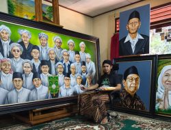 Sebanyak 25 Kiai Pendiri NU Diabadikan dalam Lukisan, Karya Raksasa J. Hasanto Siap Ramaikan Muktamar ke-35