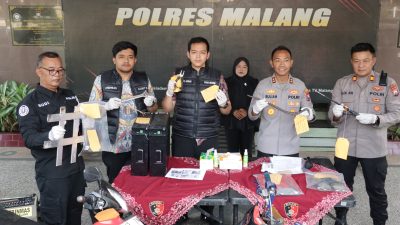 Polres Malang Bongkar Komplotan Pencuri Baterai Tower, 17 TKP Terungkap, Kerugian Rp432 Juta
