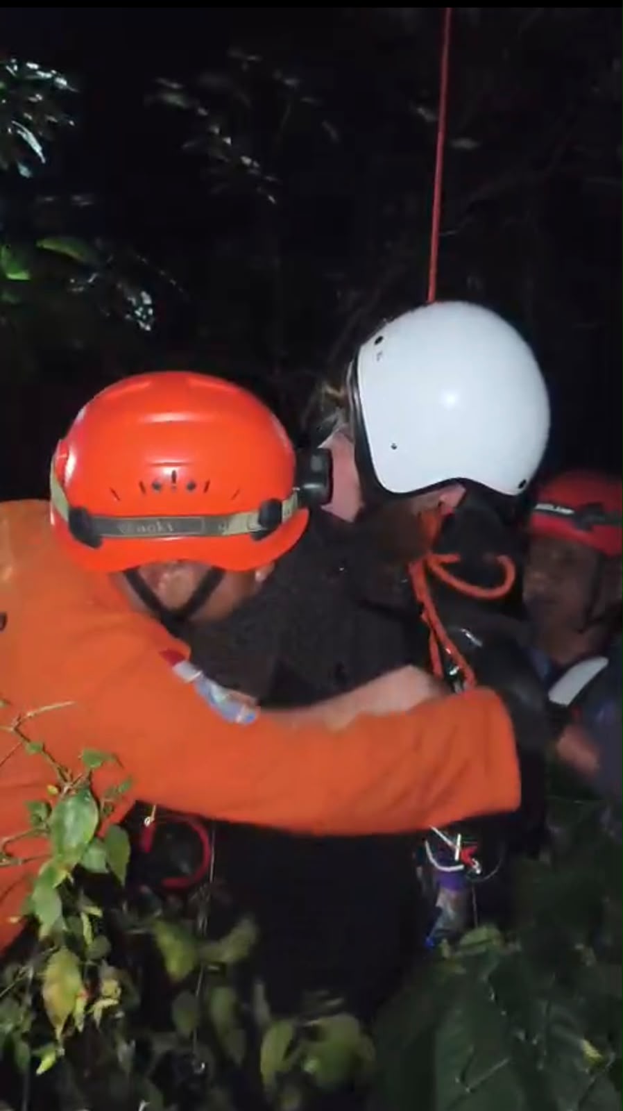 Paraglider Asal Rusia Tersangkut di Pohon Pinus, Tim SAR Evakuasi dengan Tali