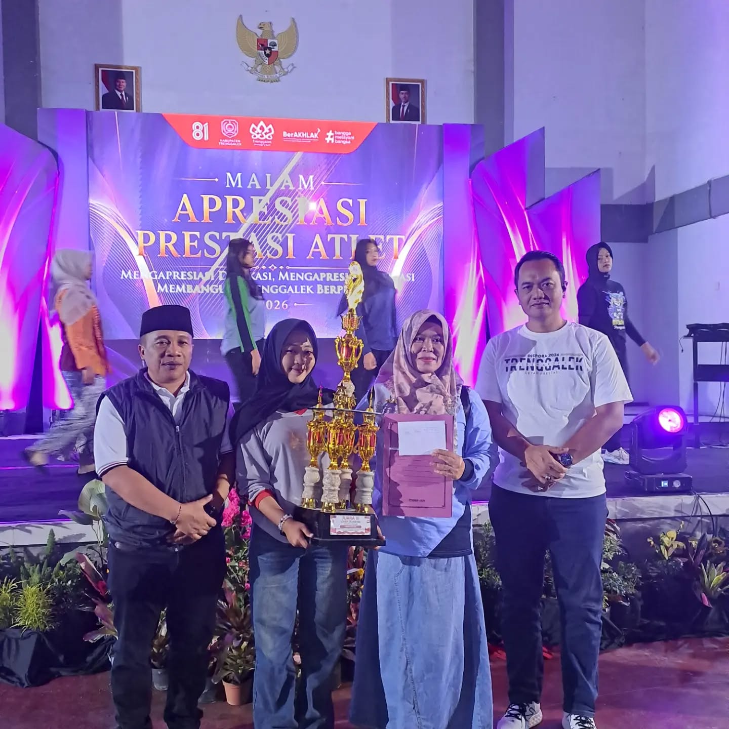Malam Apresiasi Atlet PHBN, Ketua KONI Trenggalek Minta Atlet Terus Asah Kemampuan