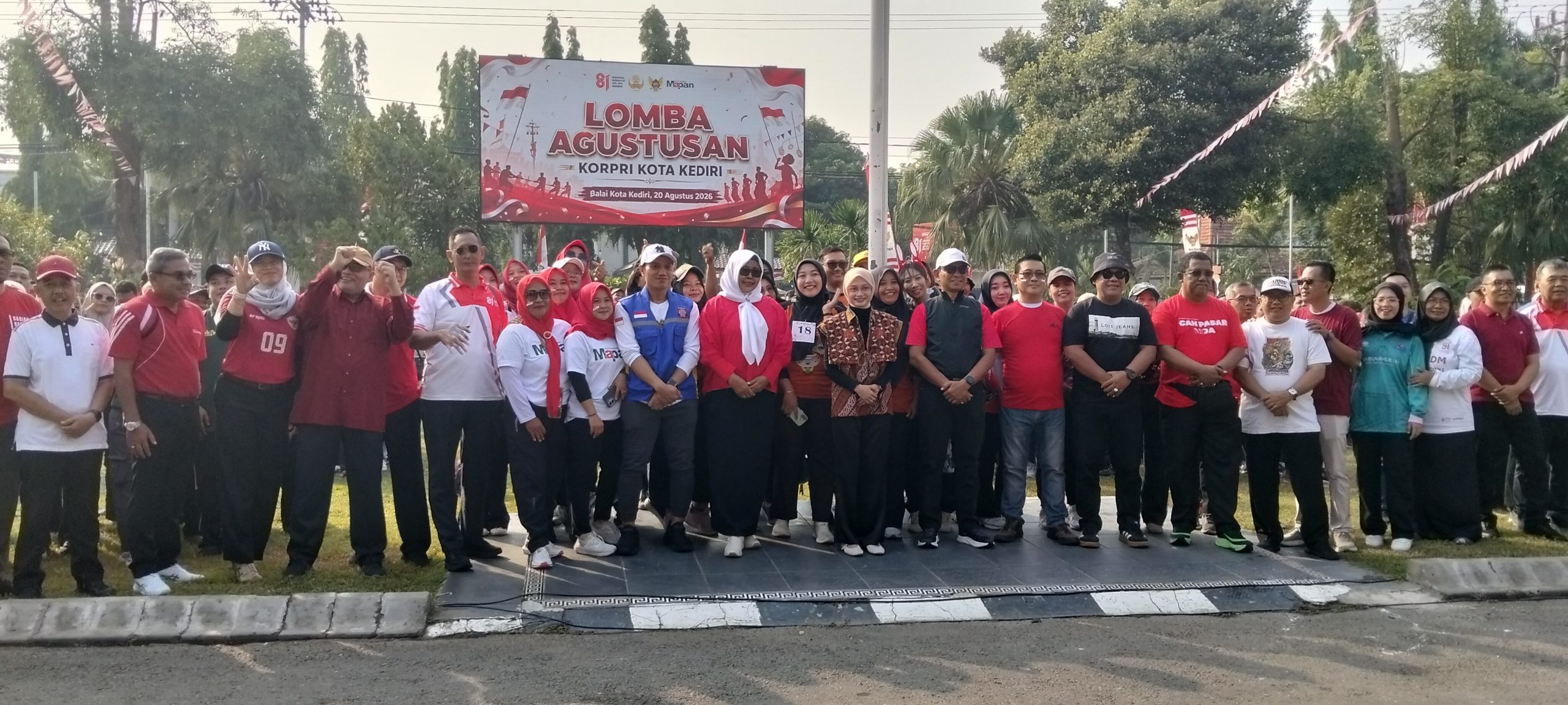 Semarak HUT ke-81 RI, KORPRI Kota Kediri Gelar Lomba Agustusan dan Kirim Bantuan untuk Korban Gempa NTT