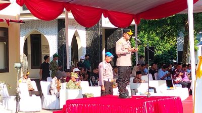 Kapolres Kediri Pimpin Apel Sabuk Kamtibmas di Polsek Plemahan